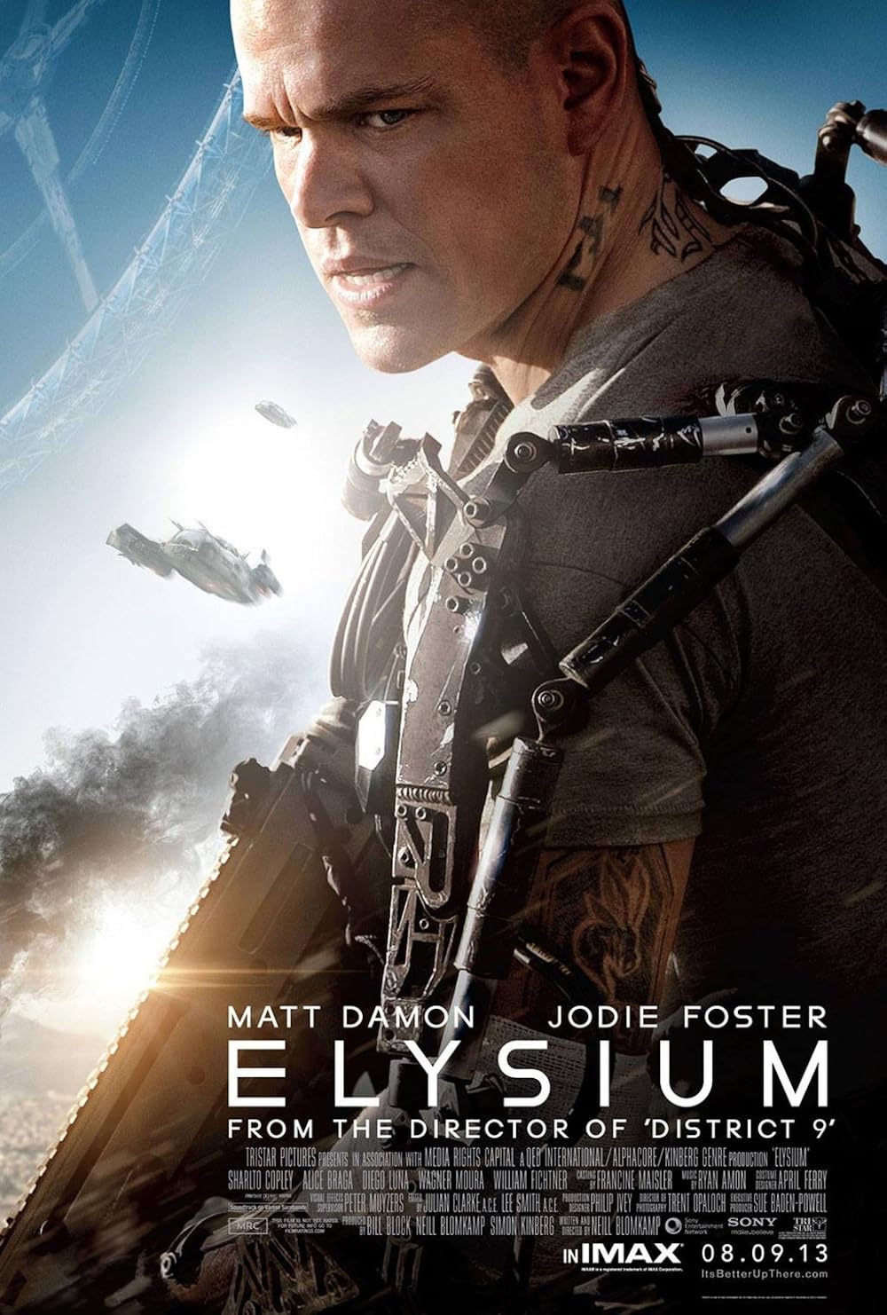 Elysium (2013) 480p BluRay Hindi Dual Audio Movie ESubs [500MB]