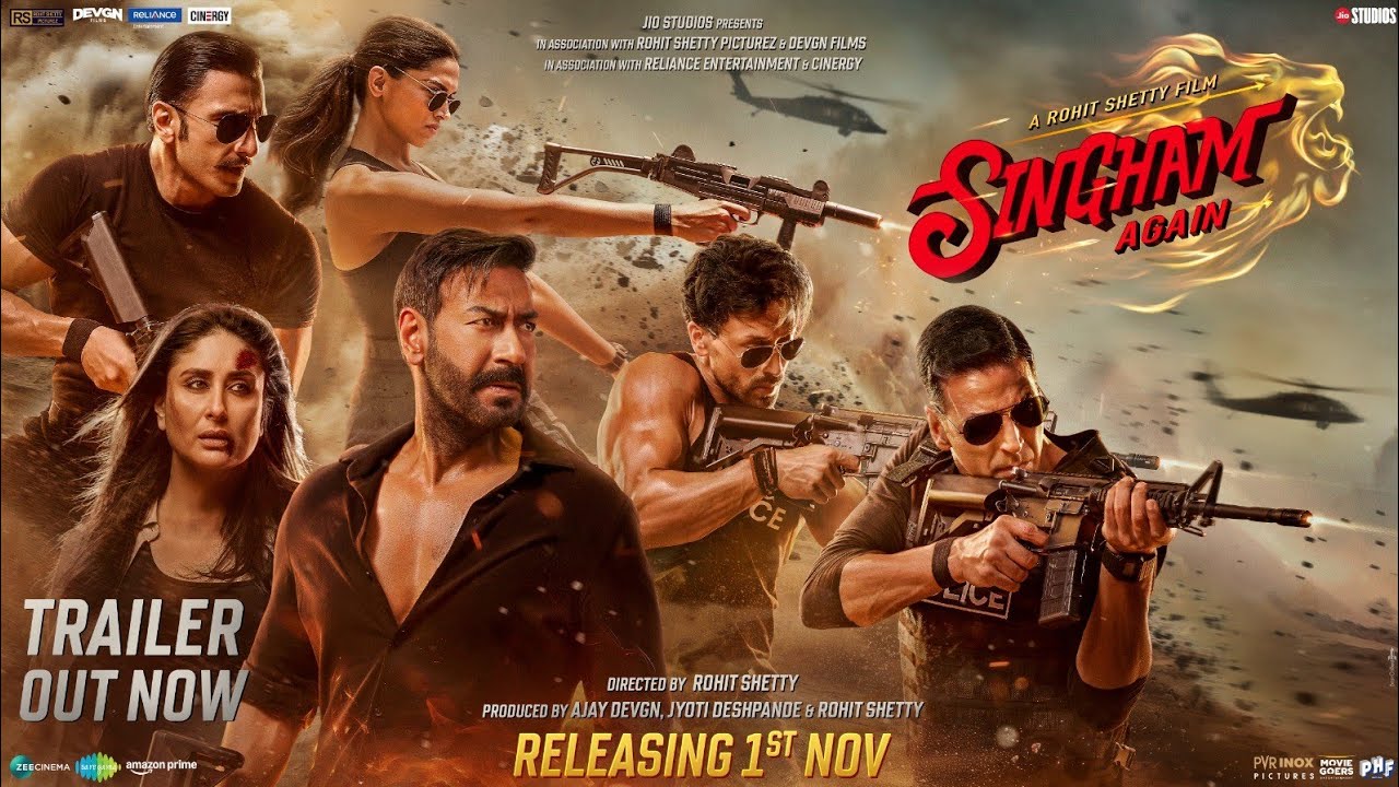 Singham Again (2024) 1080p HDRip Hindi Official Trailer [130MB]