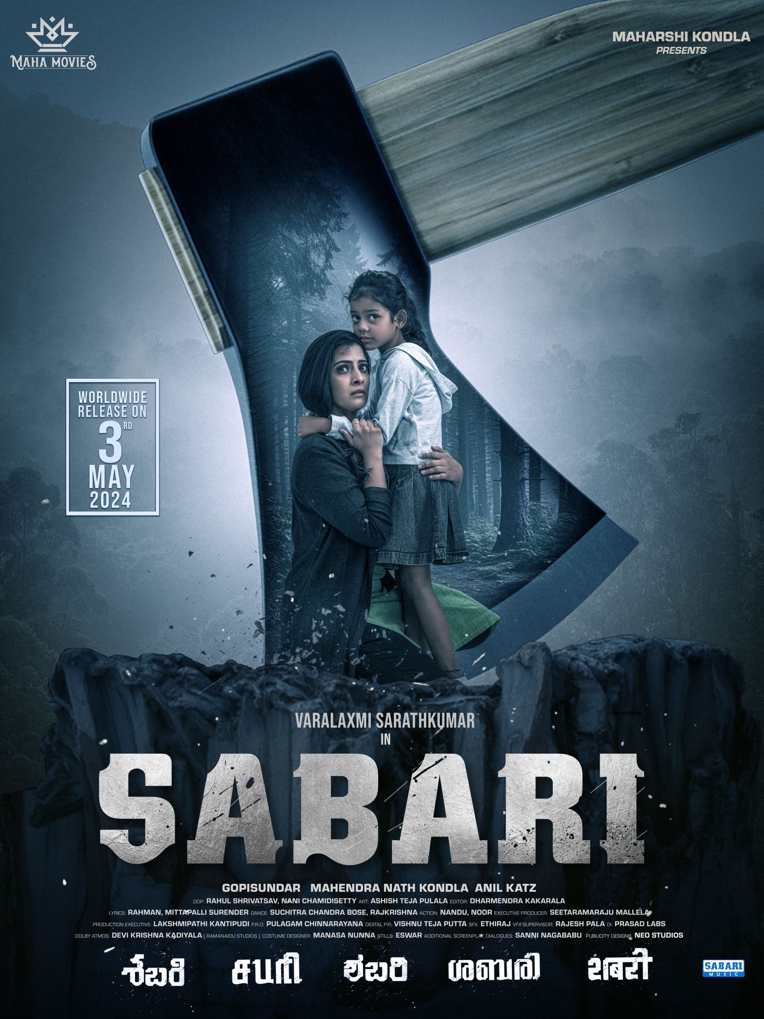 Sabari (2024) 720p HDRip ORG Hindi Dubbed Movie ESubs [1.2GB]