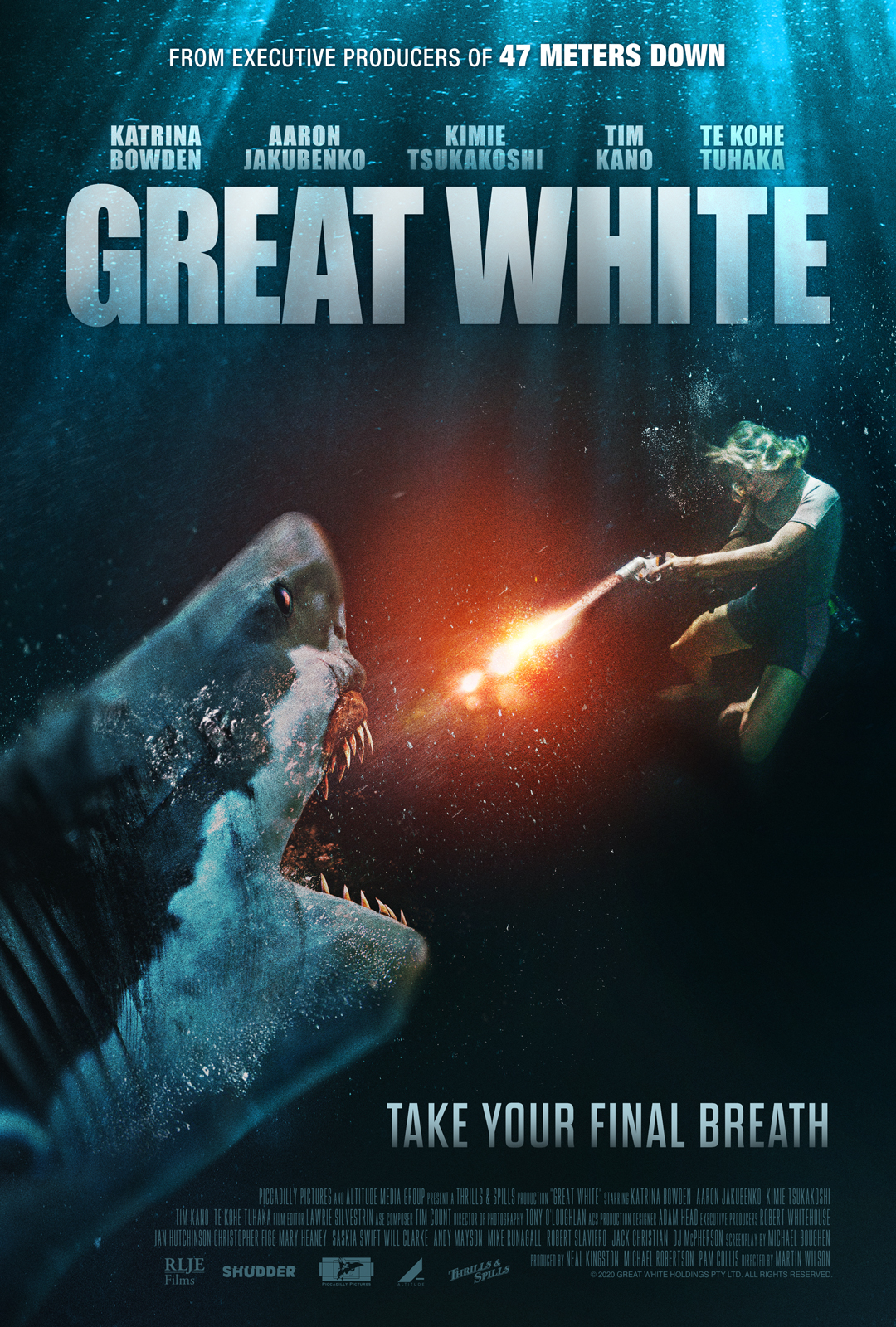 Great White (2021) 480p BluRay Hindi Dual Audio Movie ESubs [400MB]