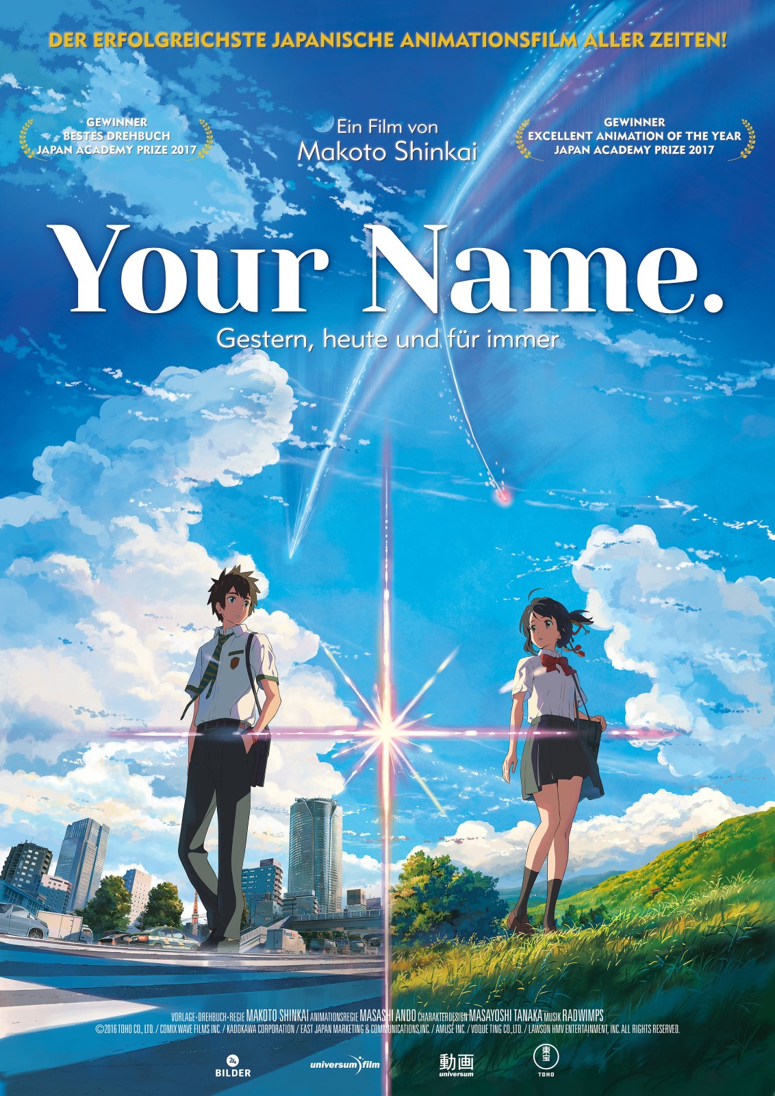 Your Name 2016 Hindi Dual Audio 1080p | 720p | 480p BluRay ESub Download