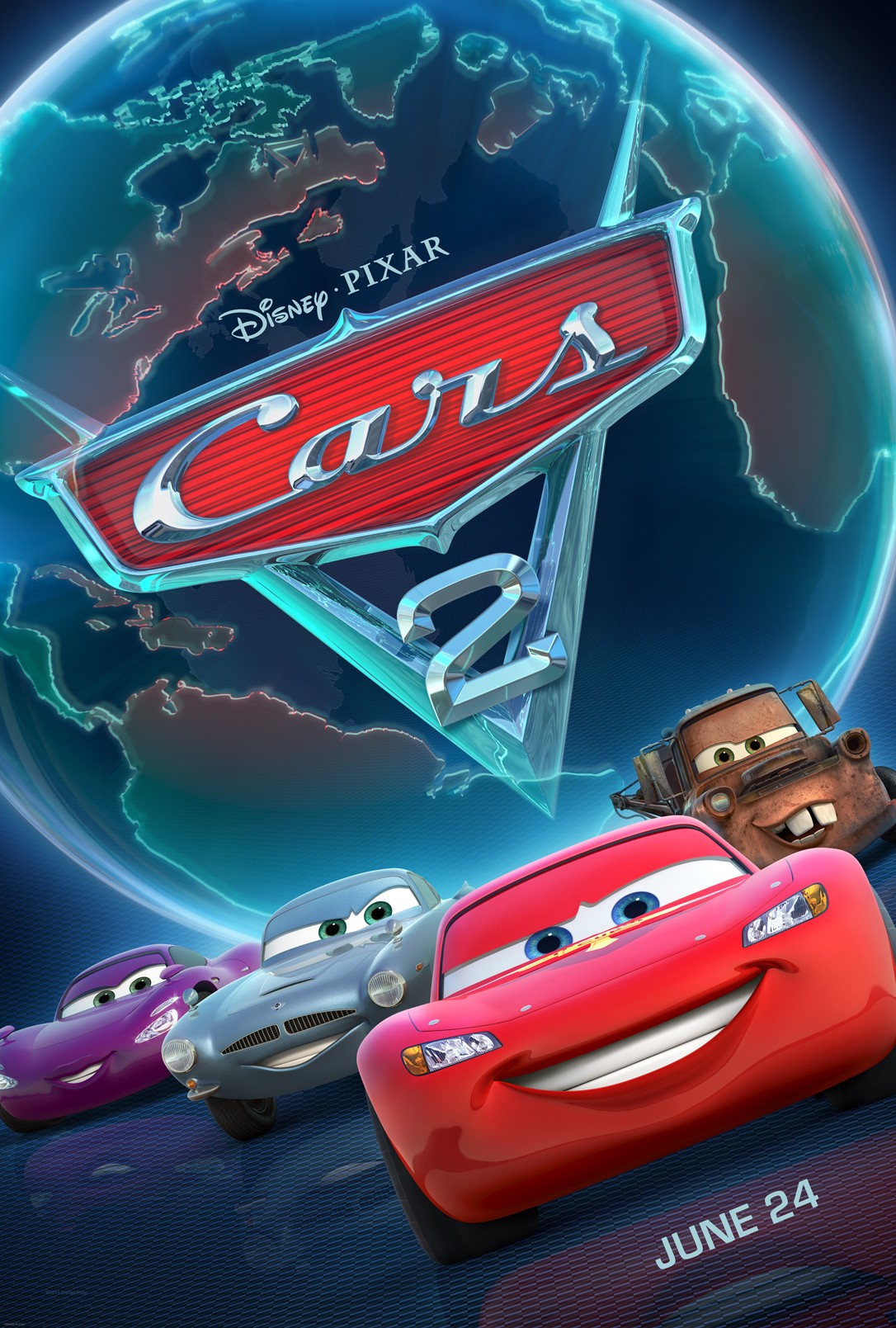 Cars 2 (2011) 480p HDRip Hindi Dual Audio Movie MSubs [500MB]