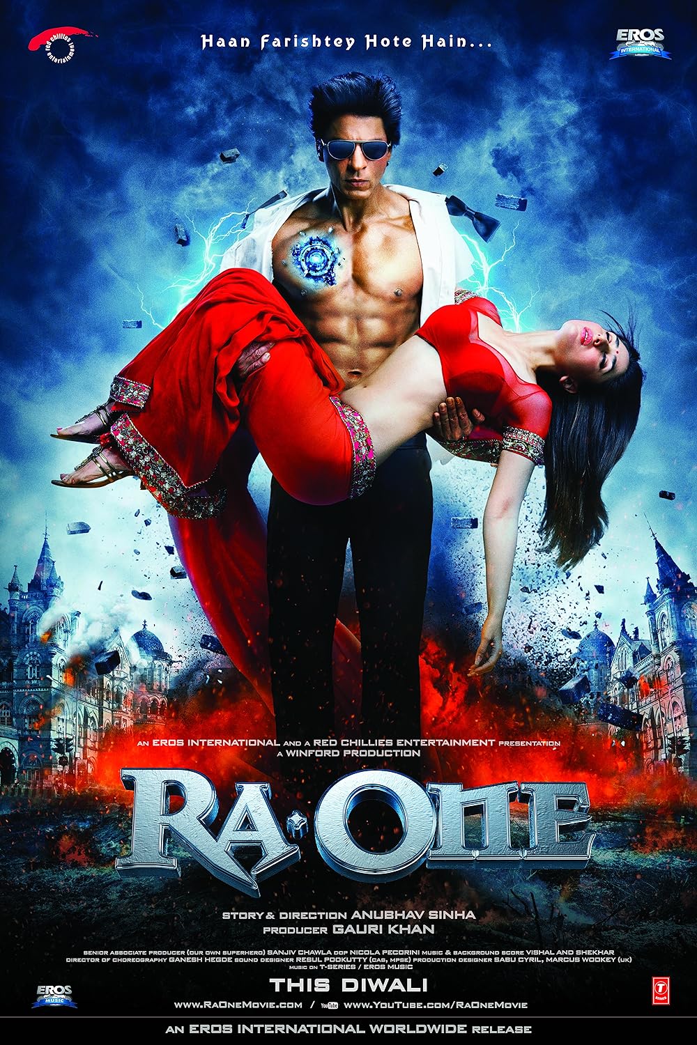 Ra.One (2011) 480p BluRay Full Hindi Movie ESubs [650MB]